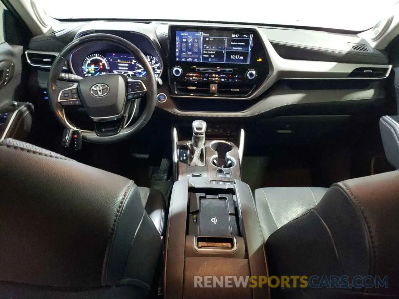 8 fotografías del automóvil dañado 5TDEBRCH6MS029382 TOYOTA HIGHLANDER 2021