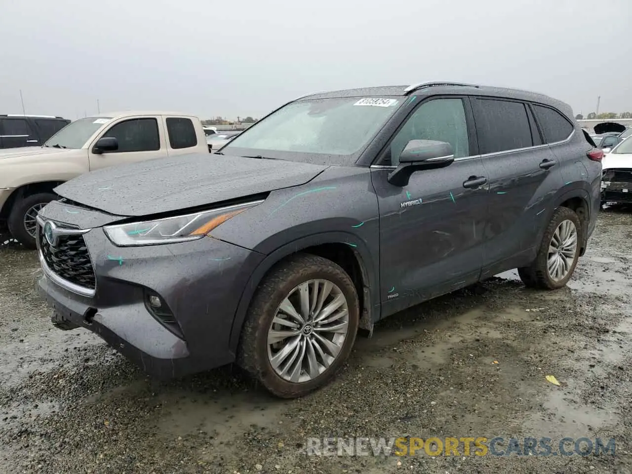 1 fotografías del automóvil dañado 5TDEBRCH8MS026418 TOYOTA HIGHLANDER 2021