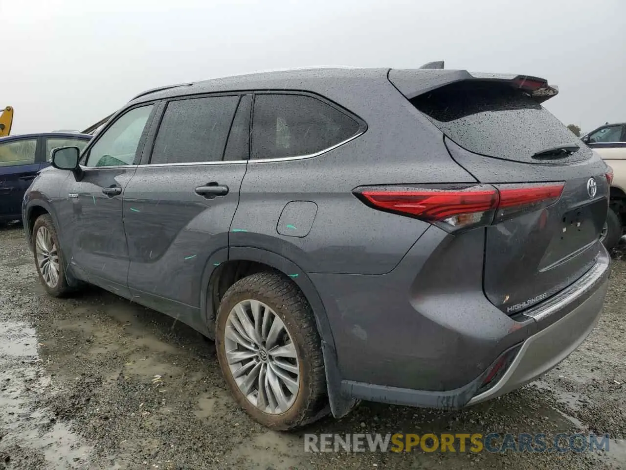 2 fotografías del automóvil dañado 5TDEBRCH8MS026418 TOYOTA HIGHLANDER 2021