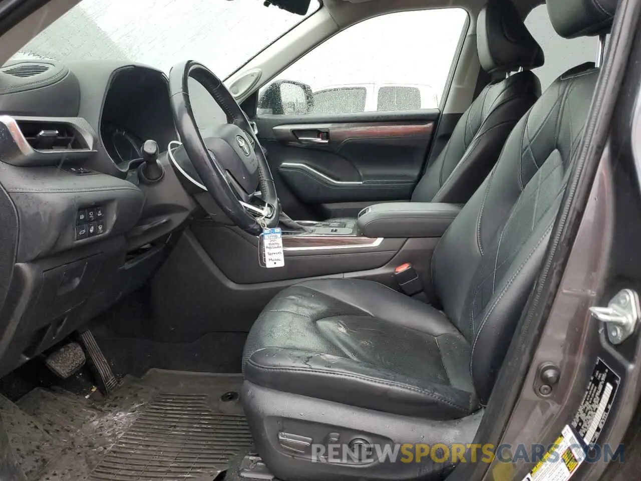 7 fotografías del automóvil dañado 5TDEBRCH8MS026418 TOYOTA HIGHLANDER 2021
