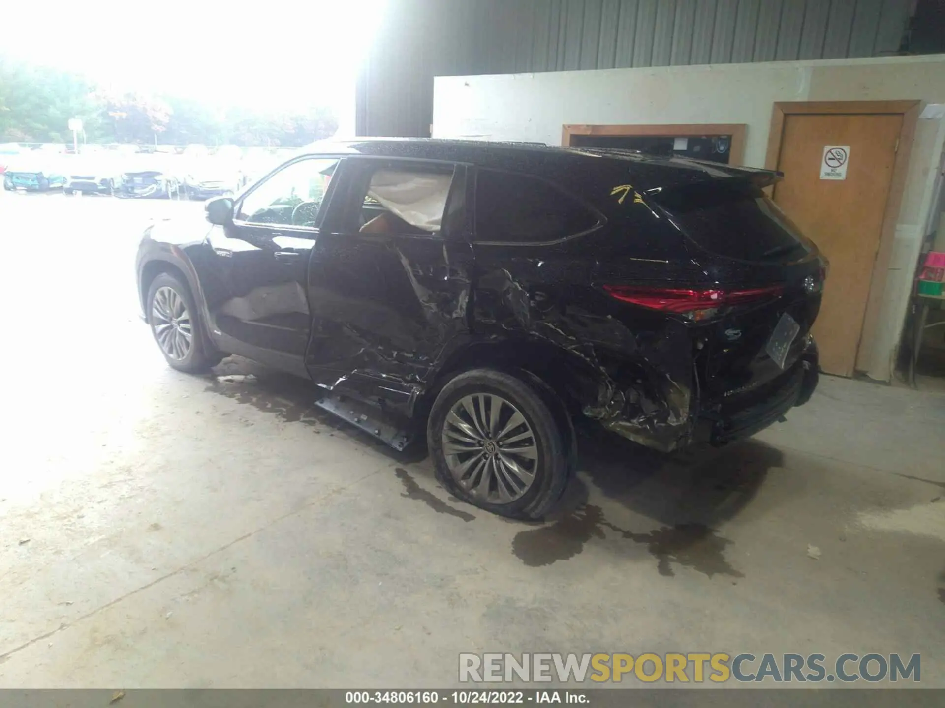 3 fotografías del automóvil dañado 5TDEBRCH9MS020398 TOYOTA HIGHLANDER 2021