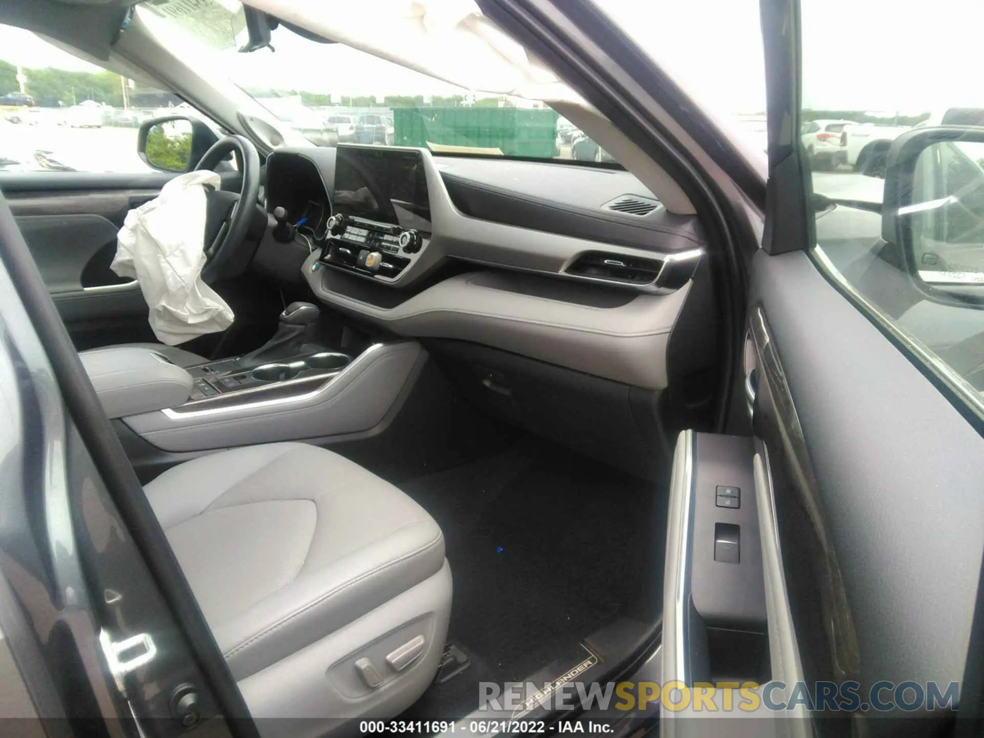 5 fotografías del automóvil dañado 5TDEBRCHXMS027182 TOYOTA HIGHLANDER 2021