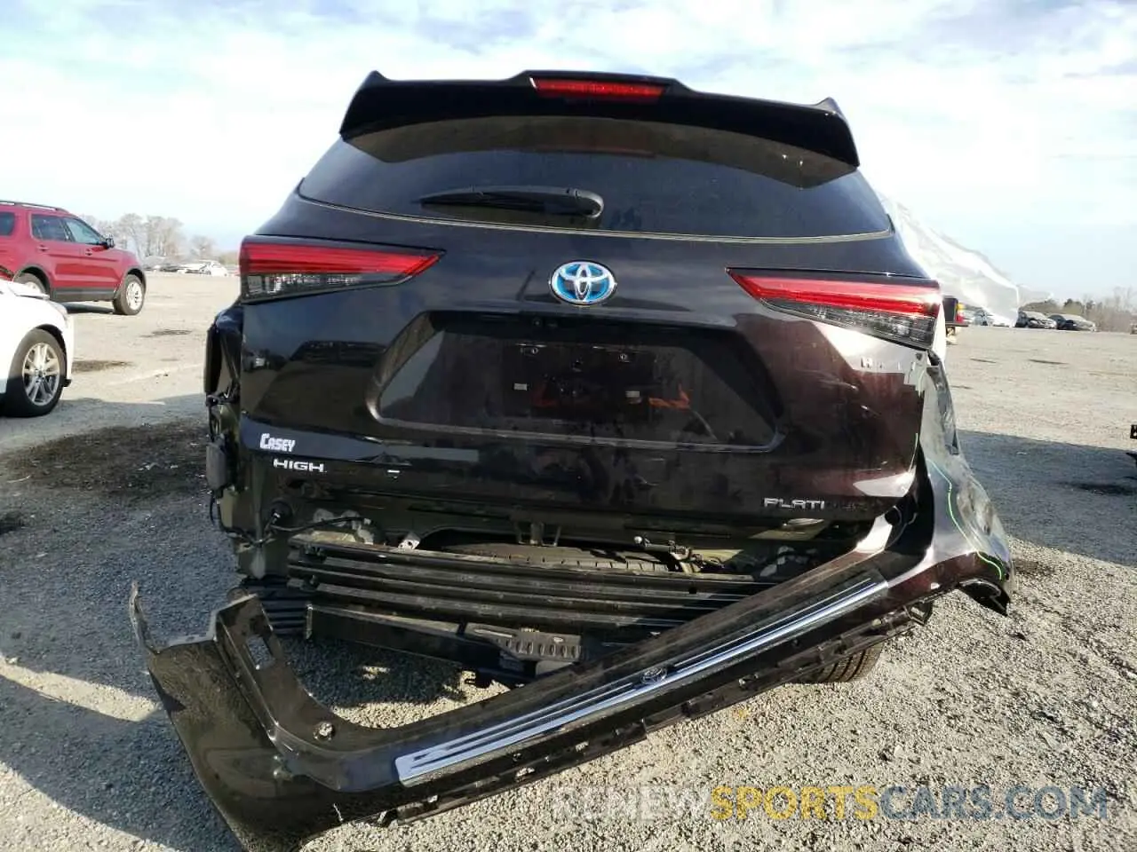 9 fotografías del automóvil dañado 5TDEBRCHXMS047819 TOYOTA HIGHLANDER 2021