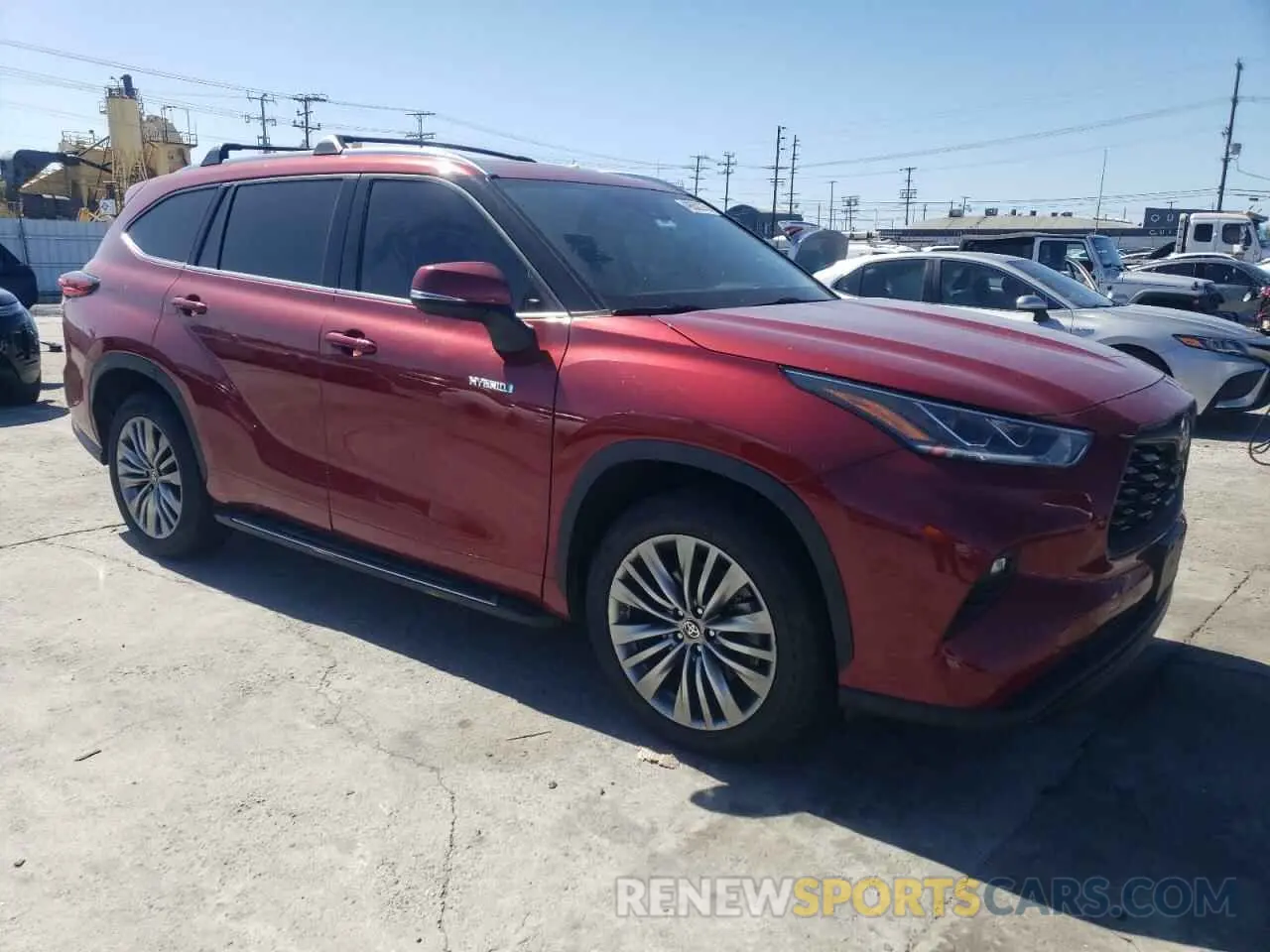 4 fotografías del automóvil dañado 5TDFARAH5MS008761 TOYOTA HIGHLANDER 2021