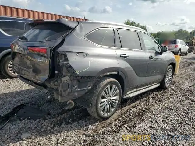 3 fotografías del automóvil dañado 5TDFARAH5MS012308 TOYOTA HIGHLANDER 2021