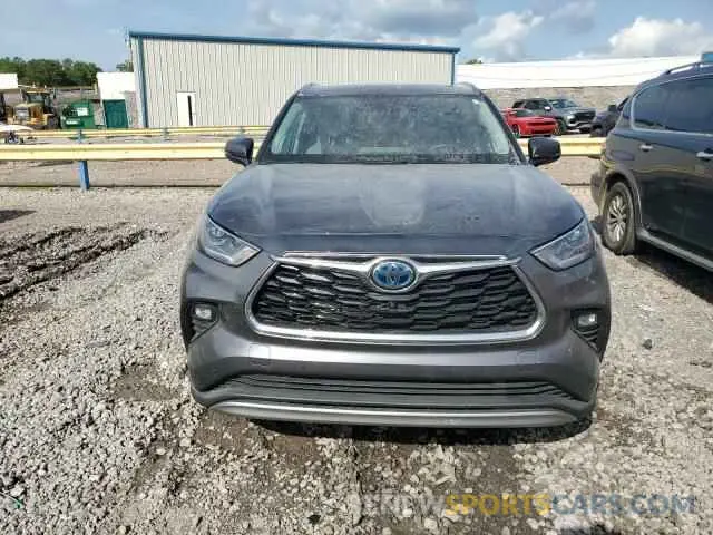 5 fotografías del automóvil dañado 5TDFARAH5MS012308 TOYOTA HIGHLANDER 2021