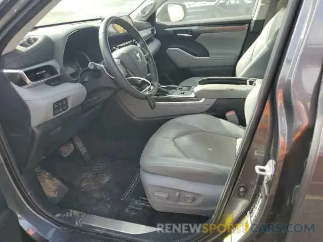 7 fotografías del automóvil dañado 5TDFARAH5MS012308 TOYOTA HIGHLANDER 2021