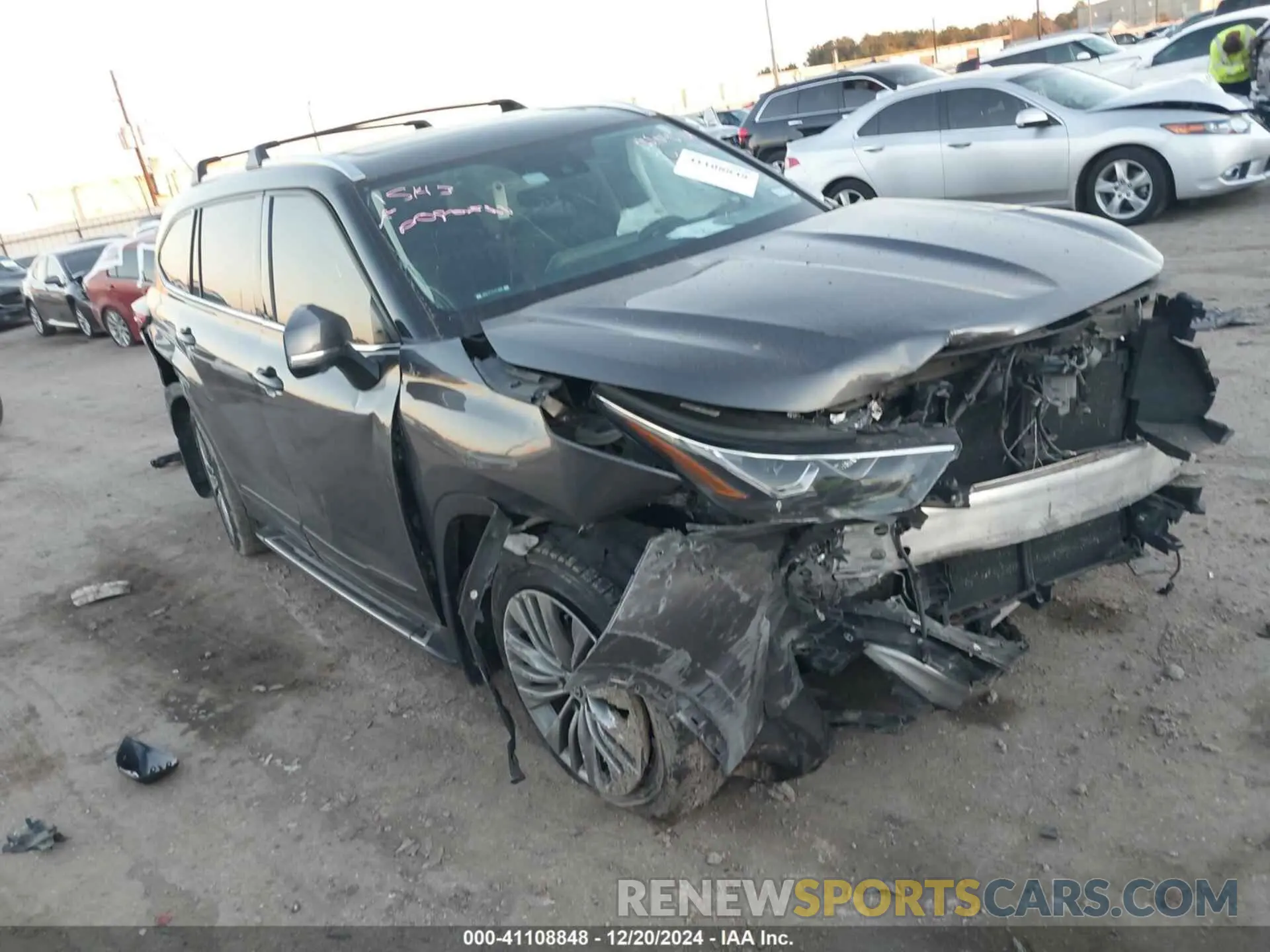 1 fotografías del automóvil dañado 5TDFZRAH0MS050182 TOYOTA HIGHLANDER 2021