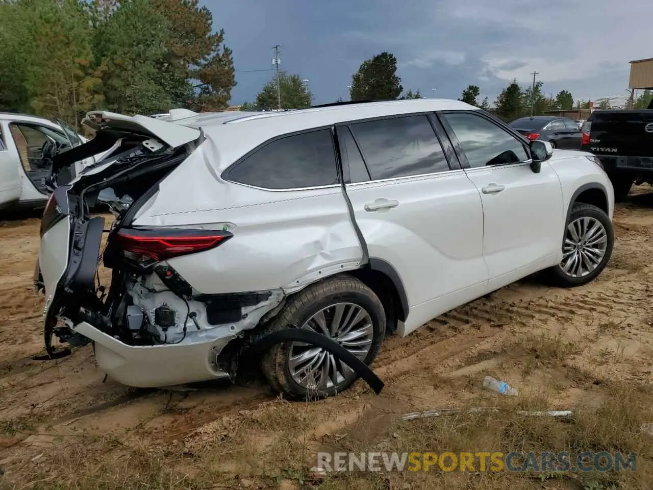 3 fotografías del automóvil dañado 5TDFZRAH1MS046111 TOYOTA HIGHLANDER 2021