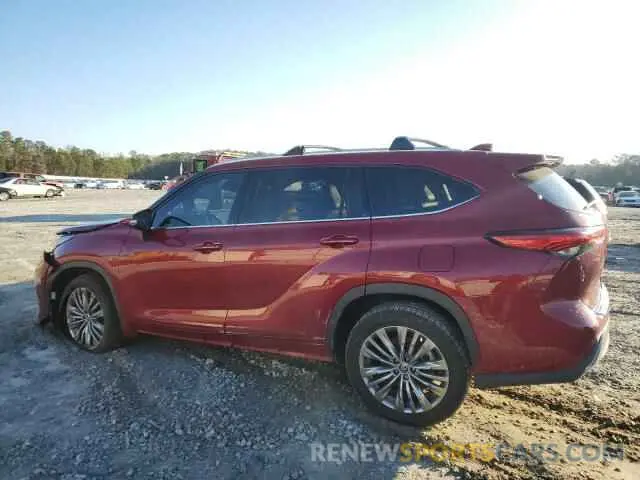 2 fotografías del automóvil dañado 5TDFZRAH3MS038804 TOYOTA HIGHLANDER 2021