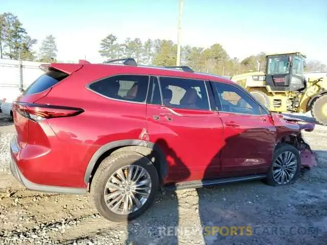3 fotografías del automóvil dañado 5TDFZRAH3MS038804 TOYOTA HIGHLANDER 2021
