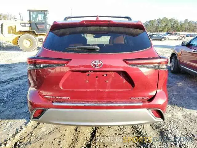 6 fotografías del automóvil dañado 5TDFZRAH3MS038804 TOYOTA HIGHLANDER 2021
