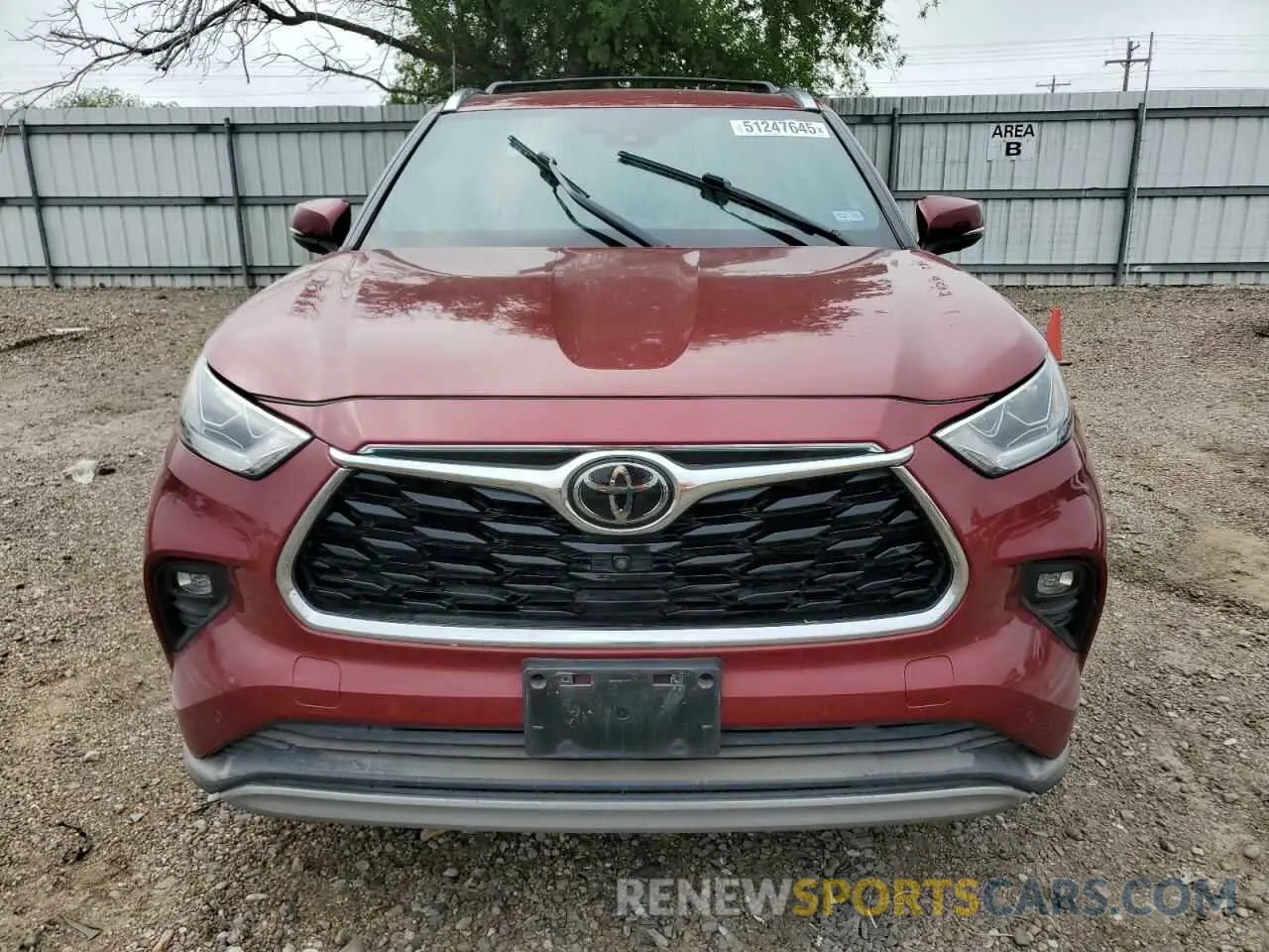5 fotografías del automóvil dañado 5TDFZRAH4MS049679 TOYOTA HIGHLANDER 2021