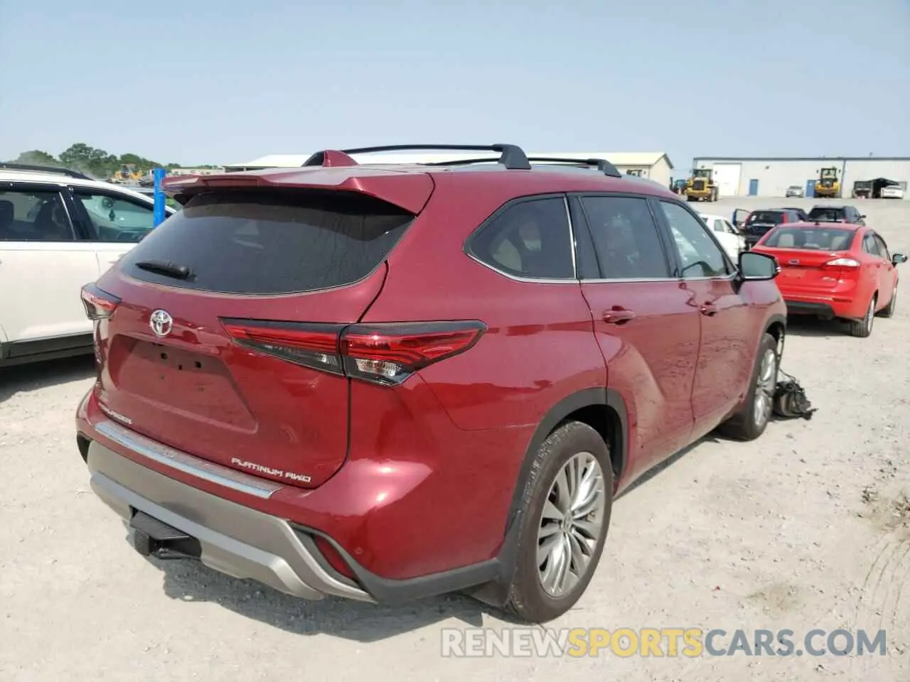 4 fotografías del automóvil dañado 5TDFZRBH0MS078370 TOYOTA HIGHLANDER 2021