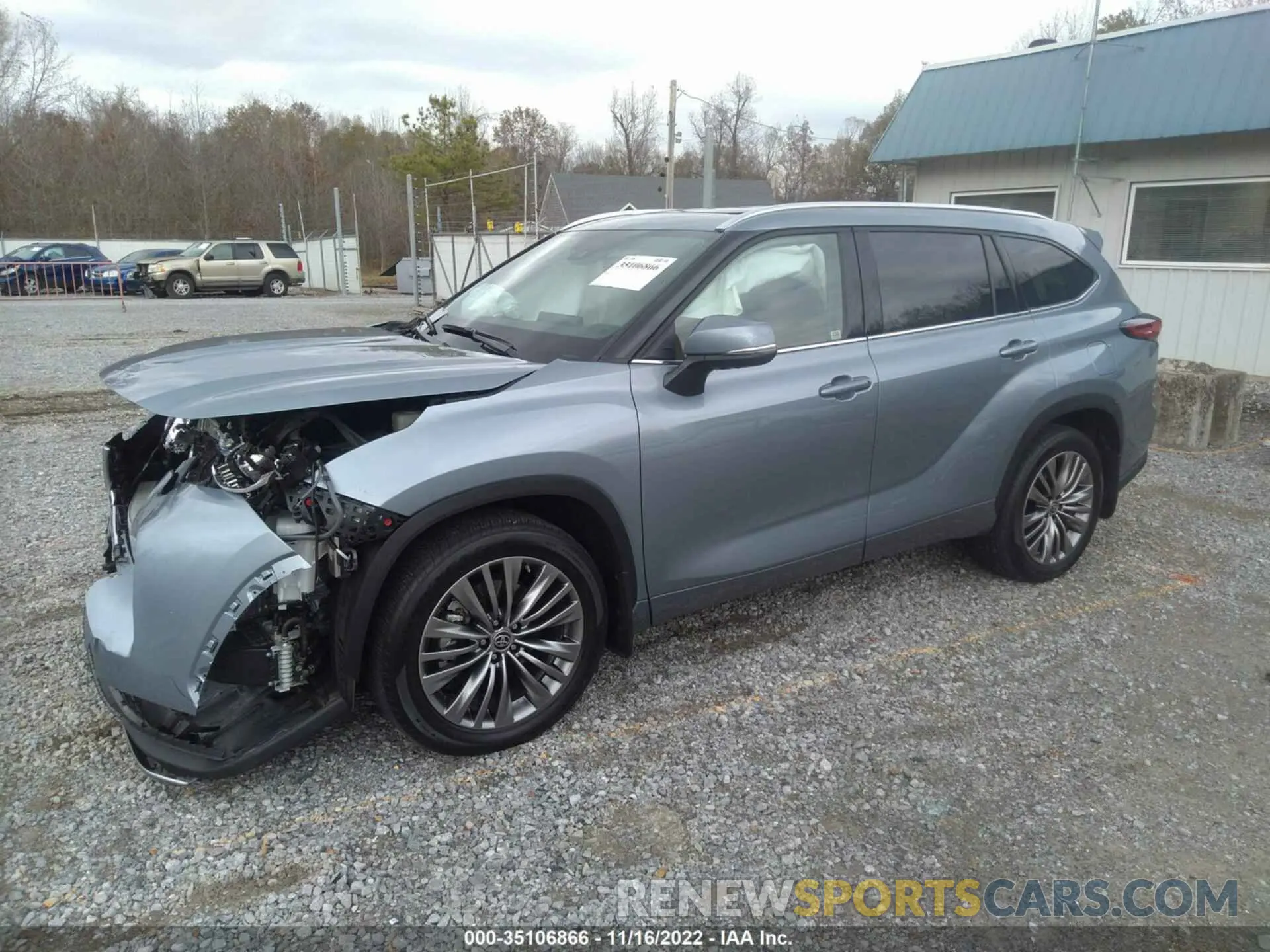 2 fotografías del automóvil dañado 5TDFZRBH2MS098149 TOYOTA HIGHLANDER 2021
