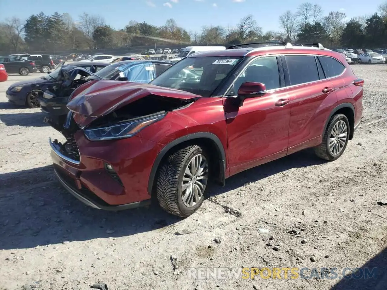 1 fotografías del automóvil dañado 5TDFZRBH4MS136027 TOYOTA HIGHLANDER 2021