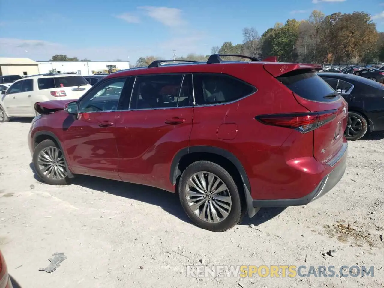 2 fotografías del automóvil dañado 5TDFZRBH4MS136027 TOYOTA HIGHLANDER 2021