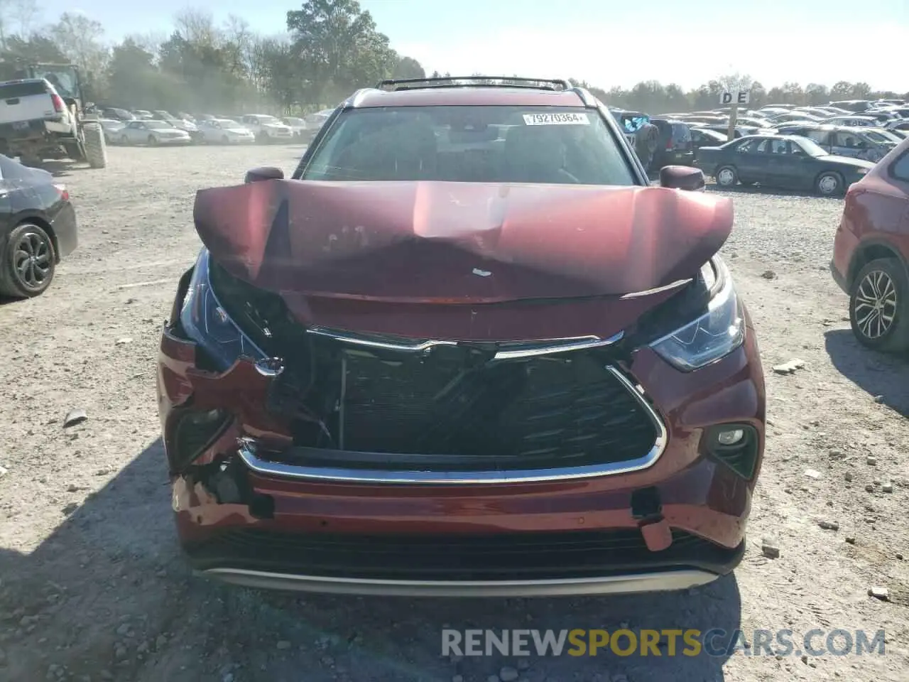 5 fotografías del automóvil dañado 5TDFZRBH4MS136027 TOYOTA HIGHLANDER 2021