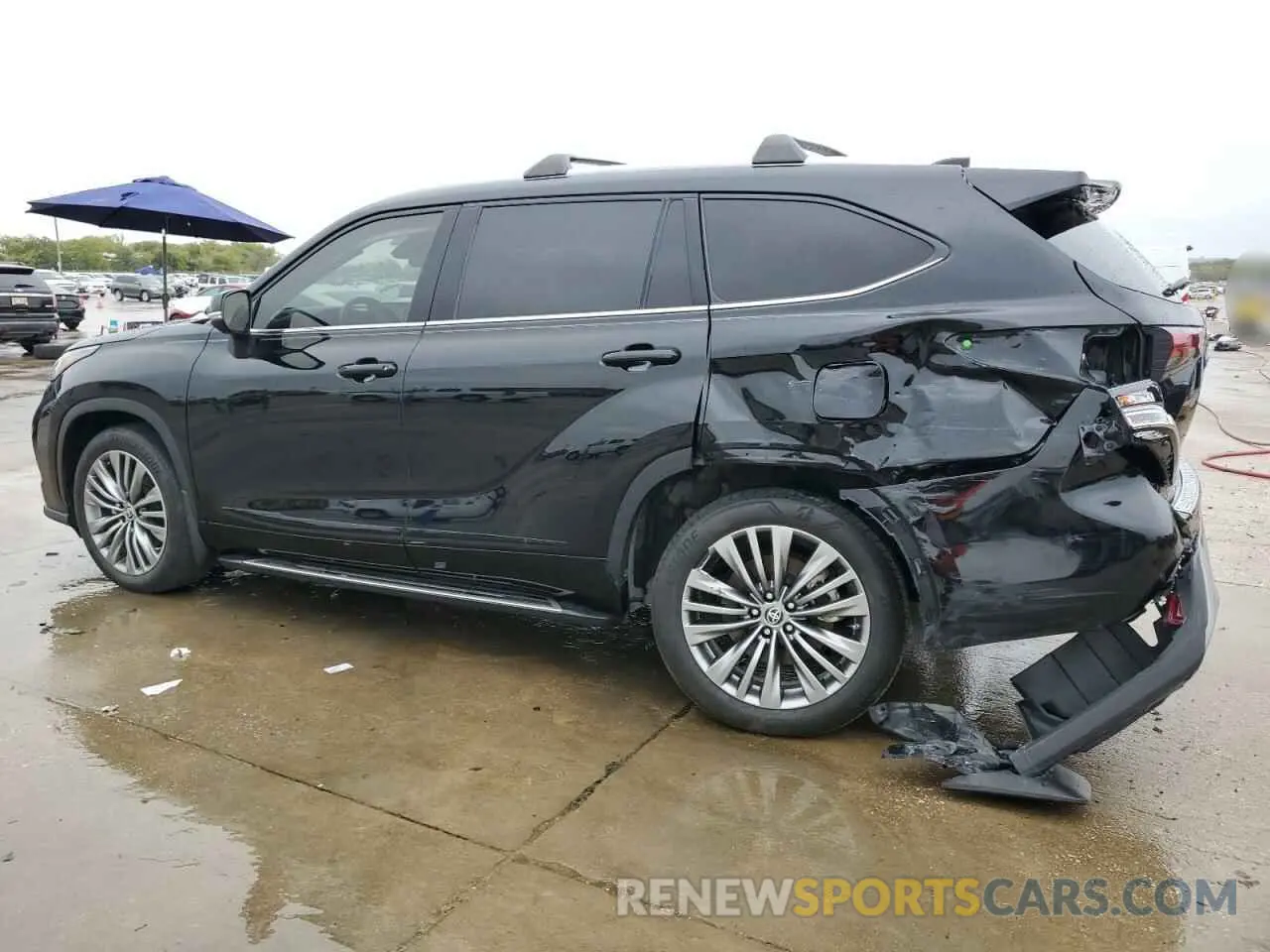 2 fotografías del automóvil dañado 5TDFZRBH7MS104401 TOYOTA HIGHLANDER 2021