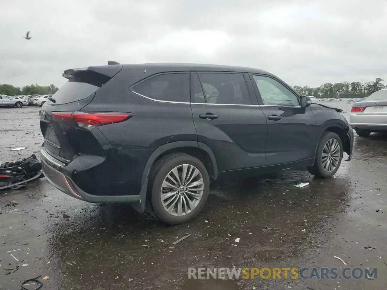 3 fotografías del automóvil dañado 5TDFZRBH8MS106089 TOYOTA HIGHLANDER 2021