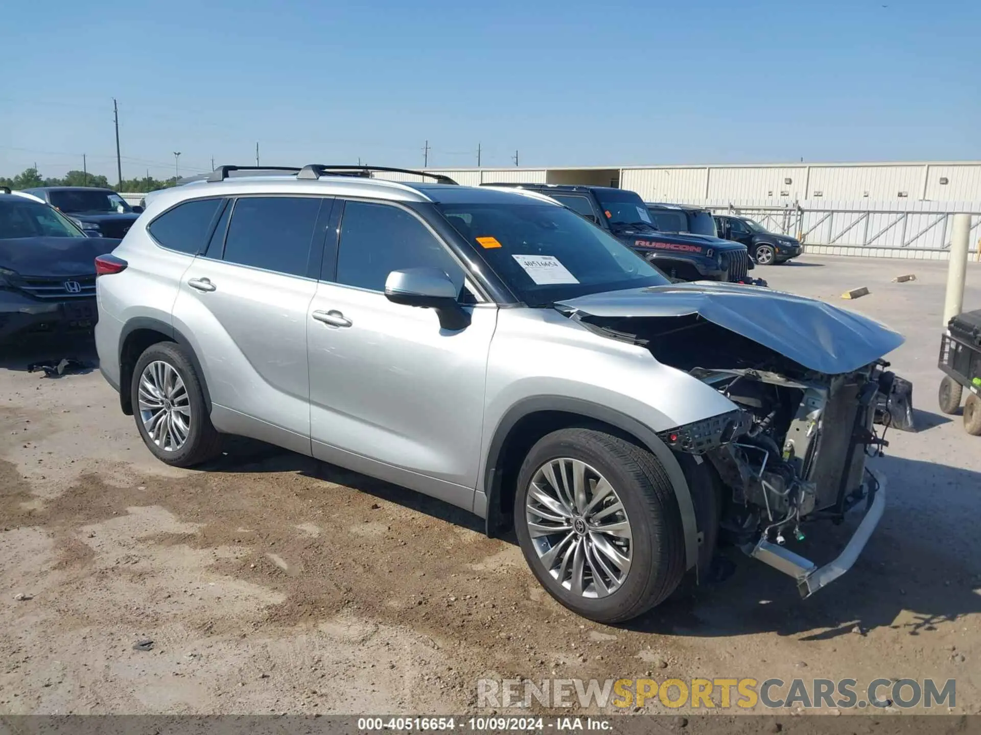 1 fotografías del automóvil dañado 5TDFZRBH9MS159030 TOYOTA HIGHLANDER 2021