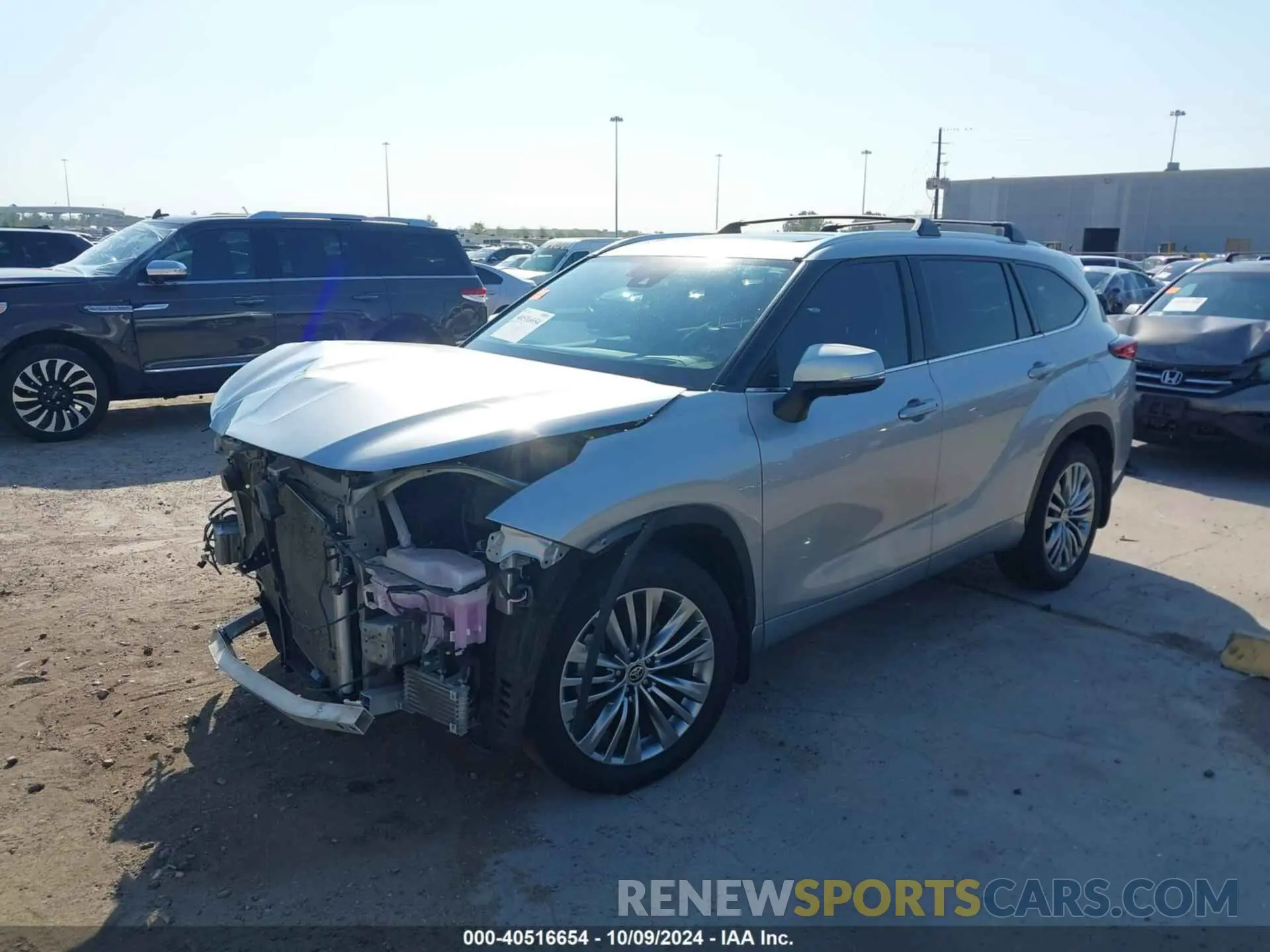 2 fotografías del automóvil dañado 5TDFZRBH9MS159030 TOYOTA HIGHLANDER 2021