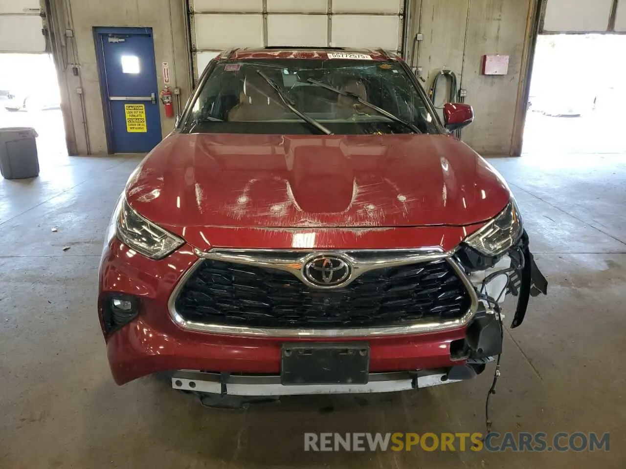 5 fotografías del automóvil dañado 5TDFZRBHXMS148134 TOYOTA HIGHLANDER 2021