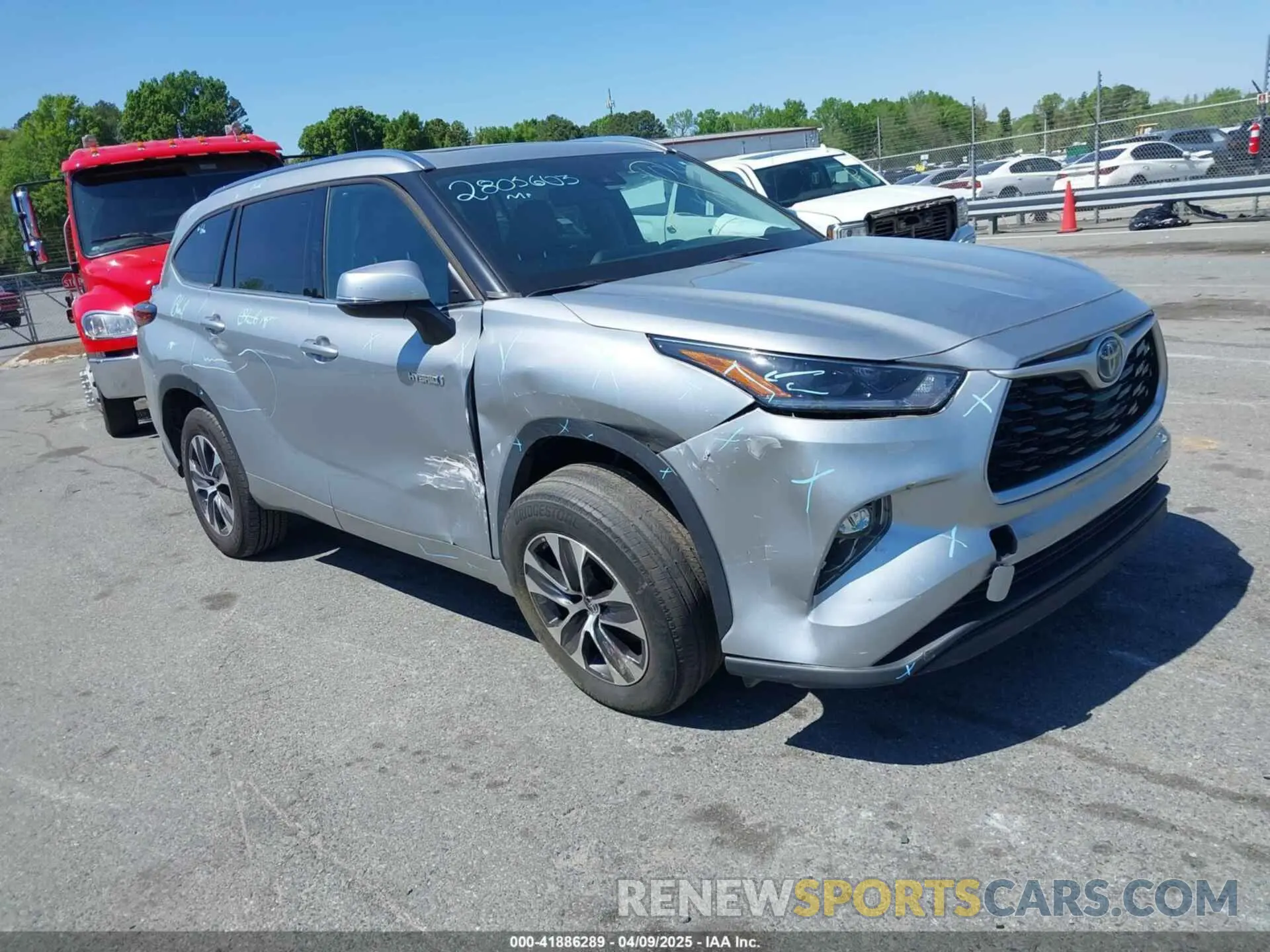 1 fotografías del automóvil dañado 5TDGARAH0MS011040 TOYOTA HIGHLANDER 2021