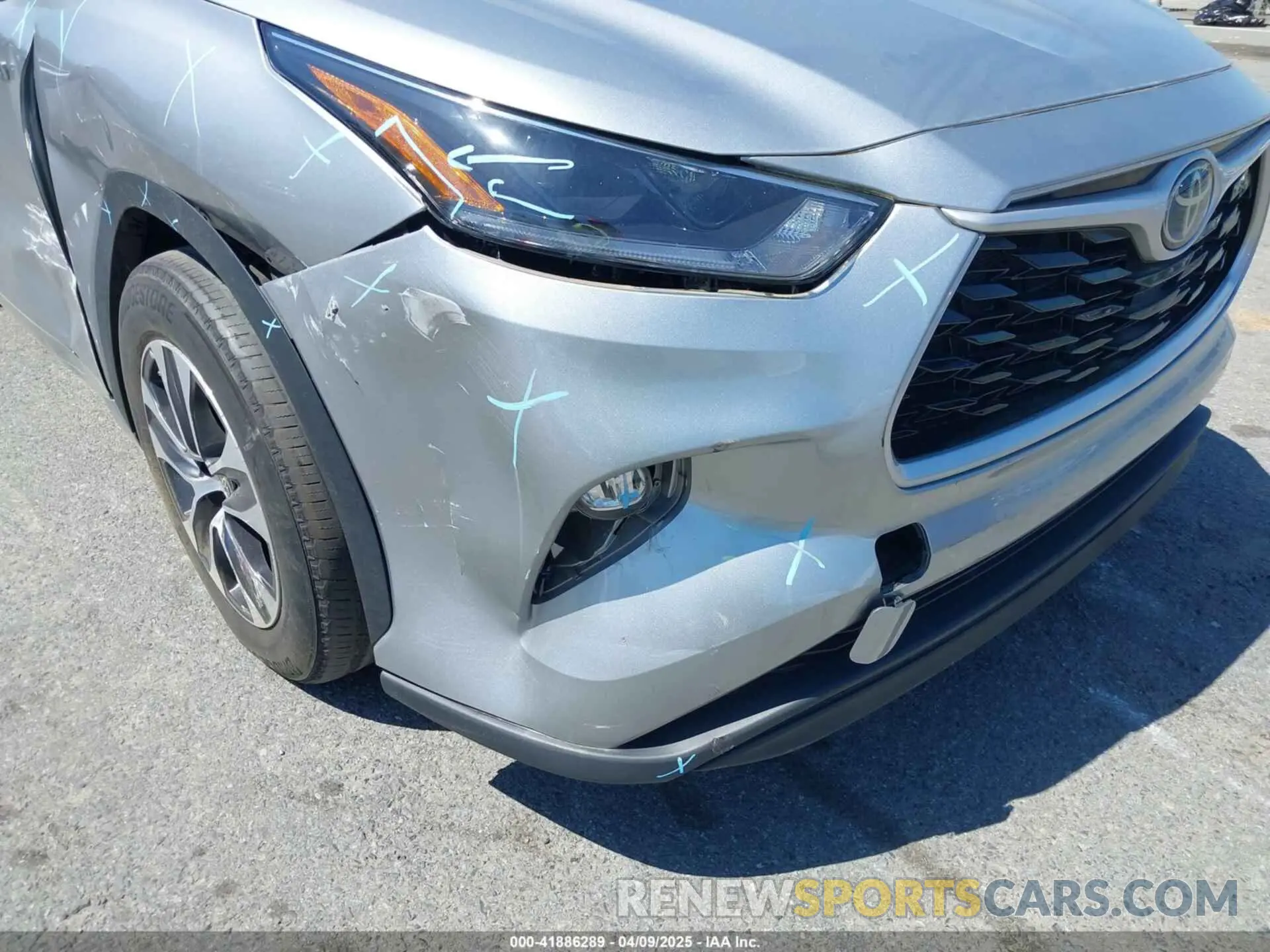 6 fotografías del automóvil dañado 5TDGARAH0MS011040 TOYOTA HIGHLANDER 2021