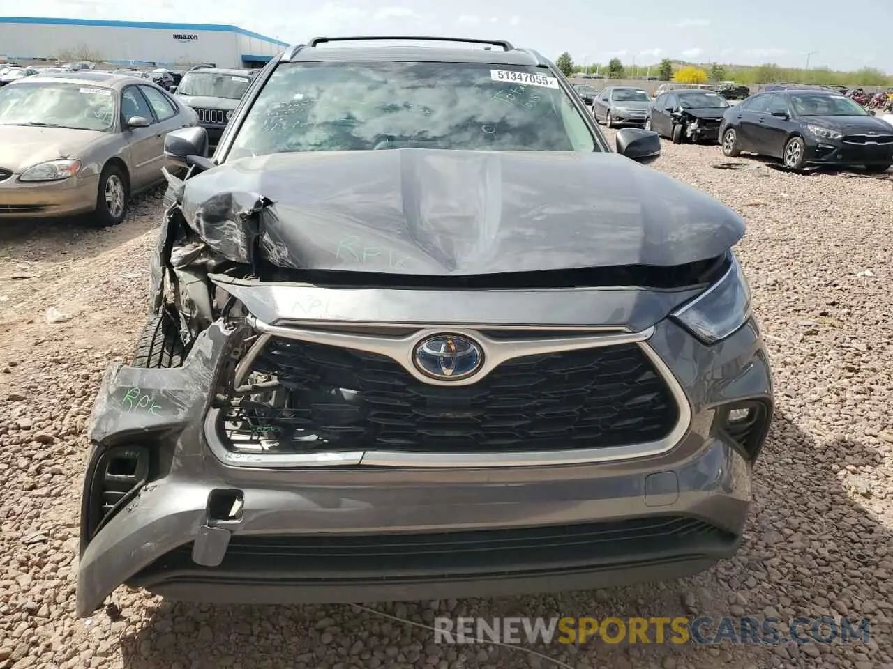 5 fotografías del automóvil dañado 5TDGARAH3MS509586 TOYOTA HIGHLANDER 2021