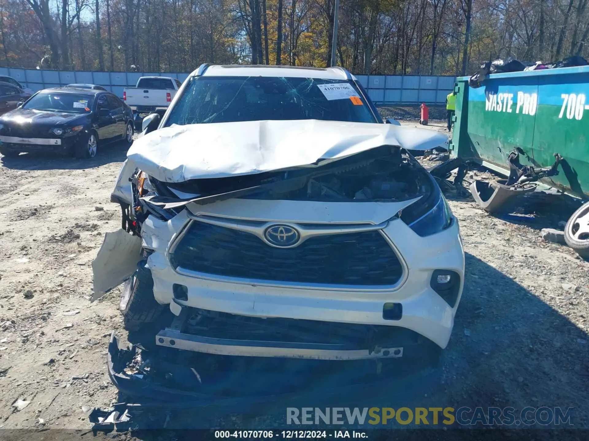 12 fotografías del automóvil dañado 5TDGARAH5MS503725 TOYOTA HIGHLANDER 2021
