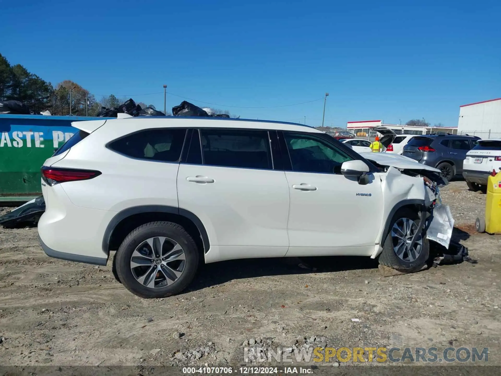 13 fotografías del automóvil dañado 5TDGARAH5MS503725 TOYOTA HIGHLANDER 2021