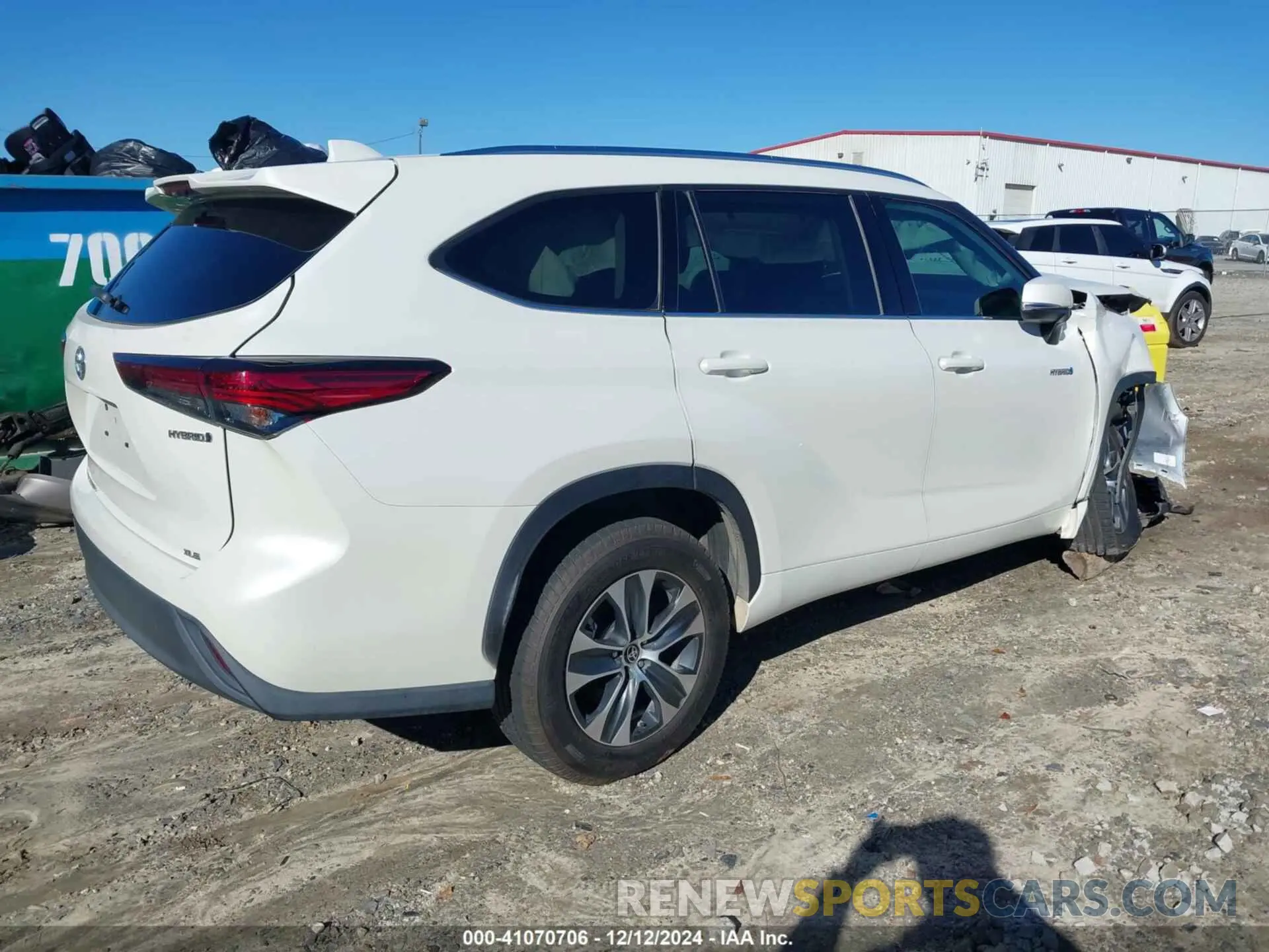 4 fotografías del automóvil dañado 5TDGARAH5MS503725 TOYOTA HIGHLANDER 2021