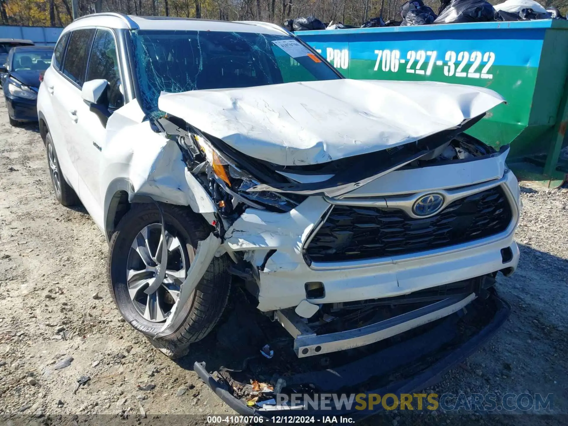 6 fotografías del automóvil dañado 5TDGARAH5MS503725 TOYOTA HIGHLANDER 2021