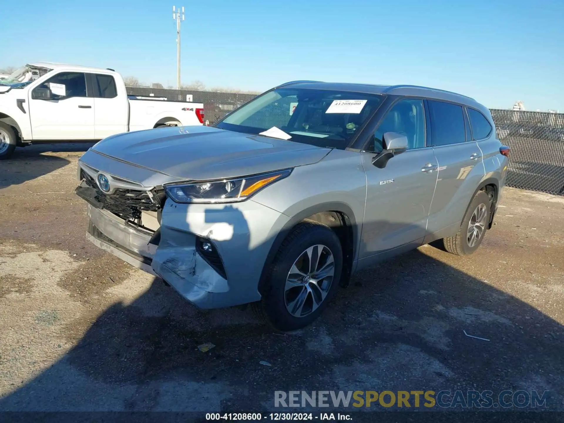 2 fotografías del automóvil dañado 5TDGARAHXMS011062 TOYOTA HIGHLANDER 2021