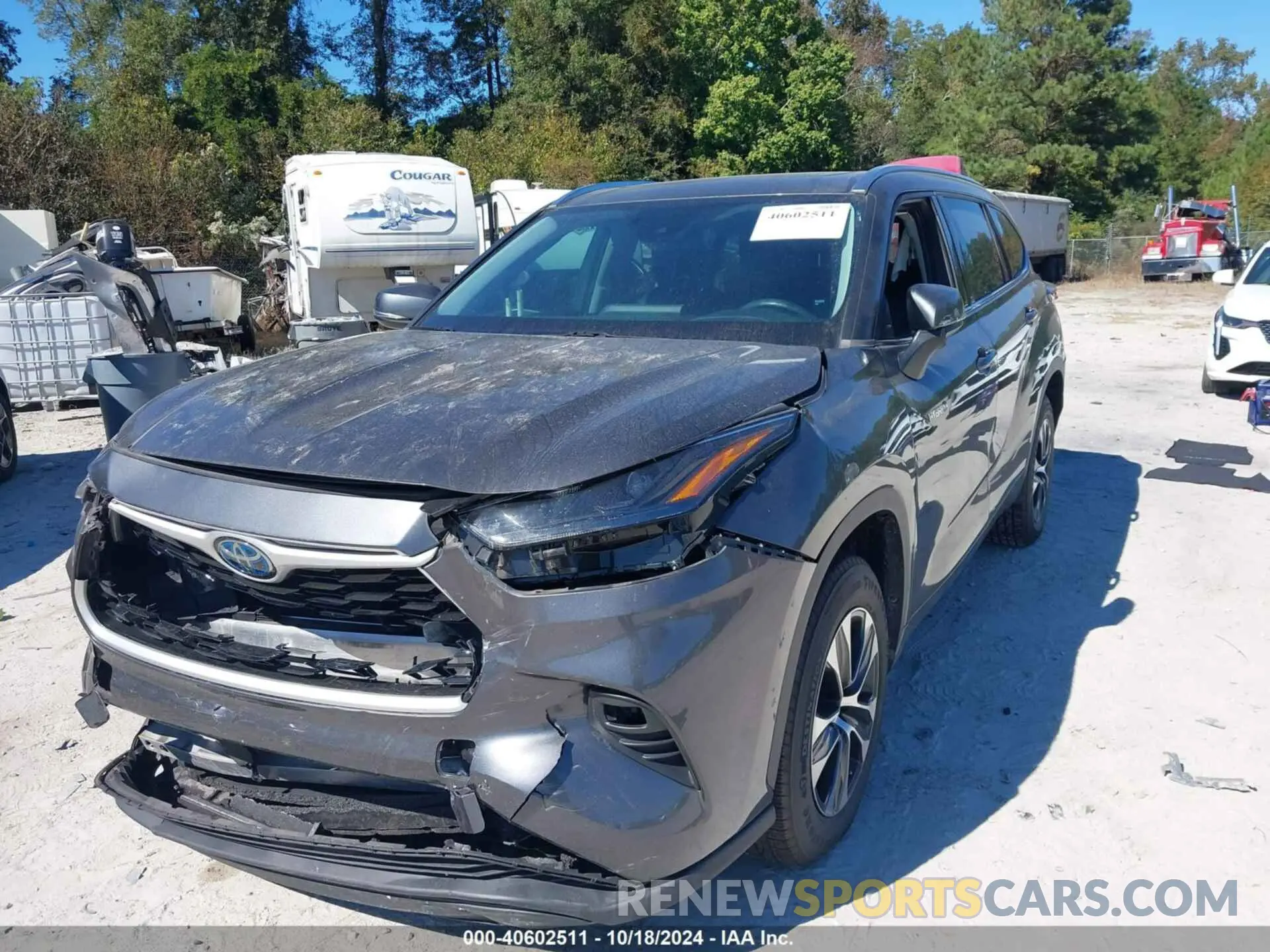 2 fotografías del automóvil dañado 5TDGARAHXMS503476 TOYOTA HIGHLANDER 2021