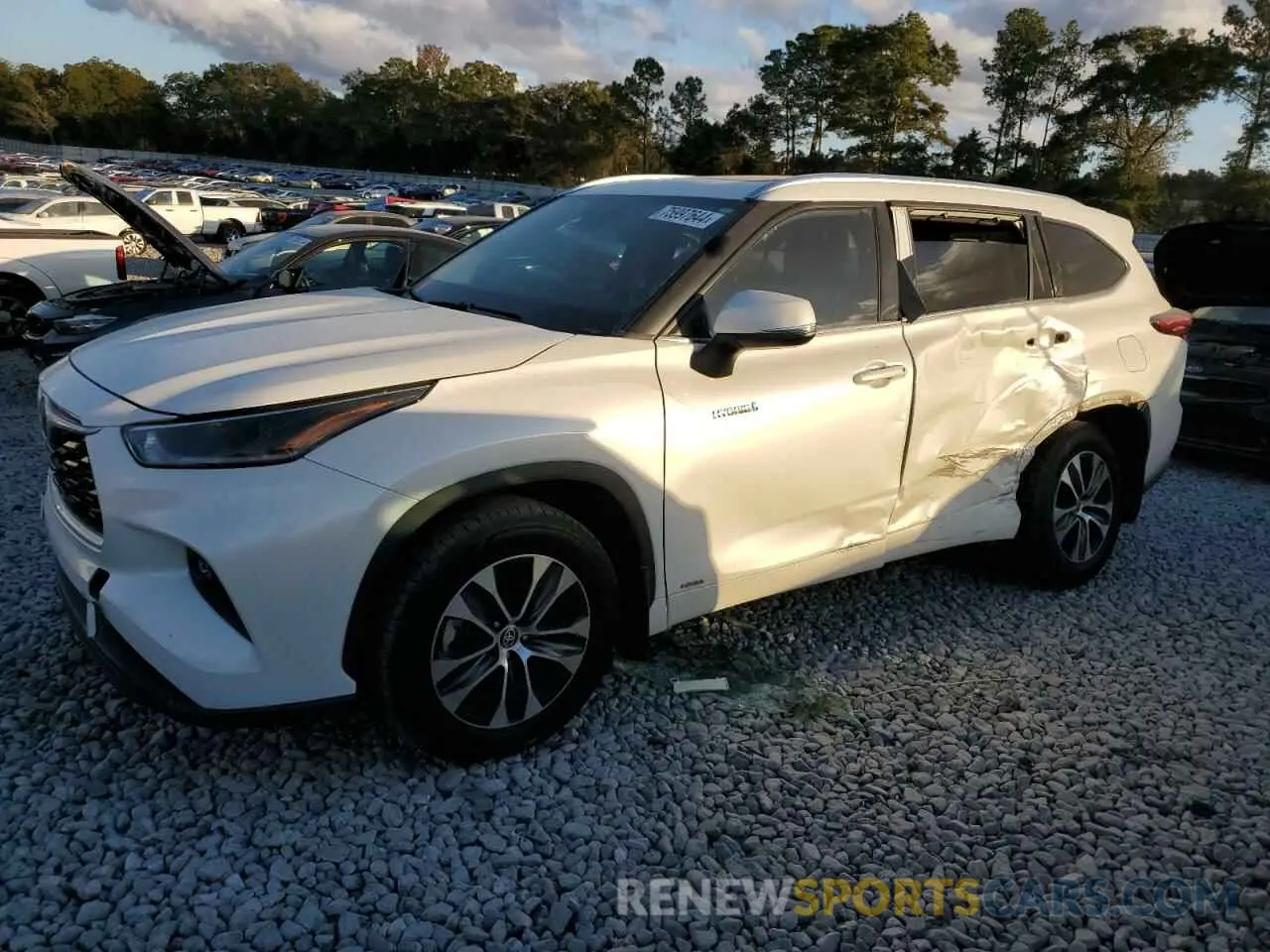 1 fotografías del automóvil dañado 5TDGBRCH0MS527540 TOYOTA HIGHLANDER 2021