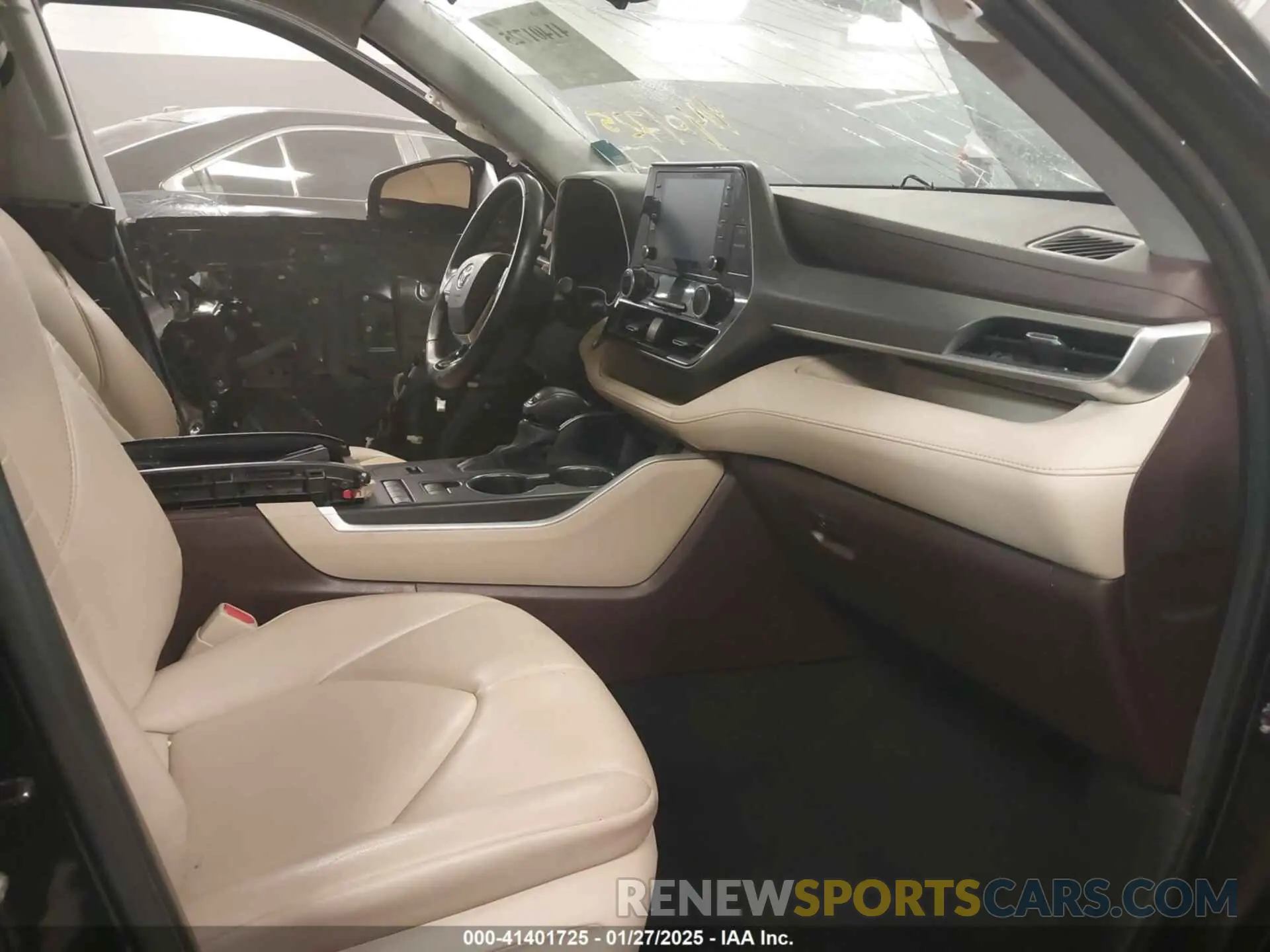 5 fotografías del automóvil dañado 5TDGBRCH0MS530583 TOYOTA HIGHLANDER 2021