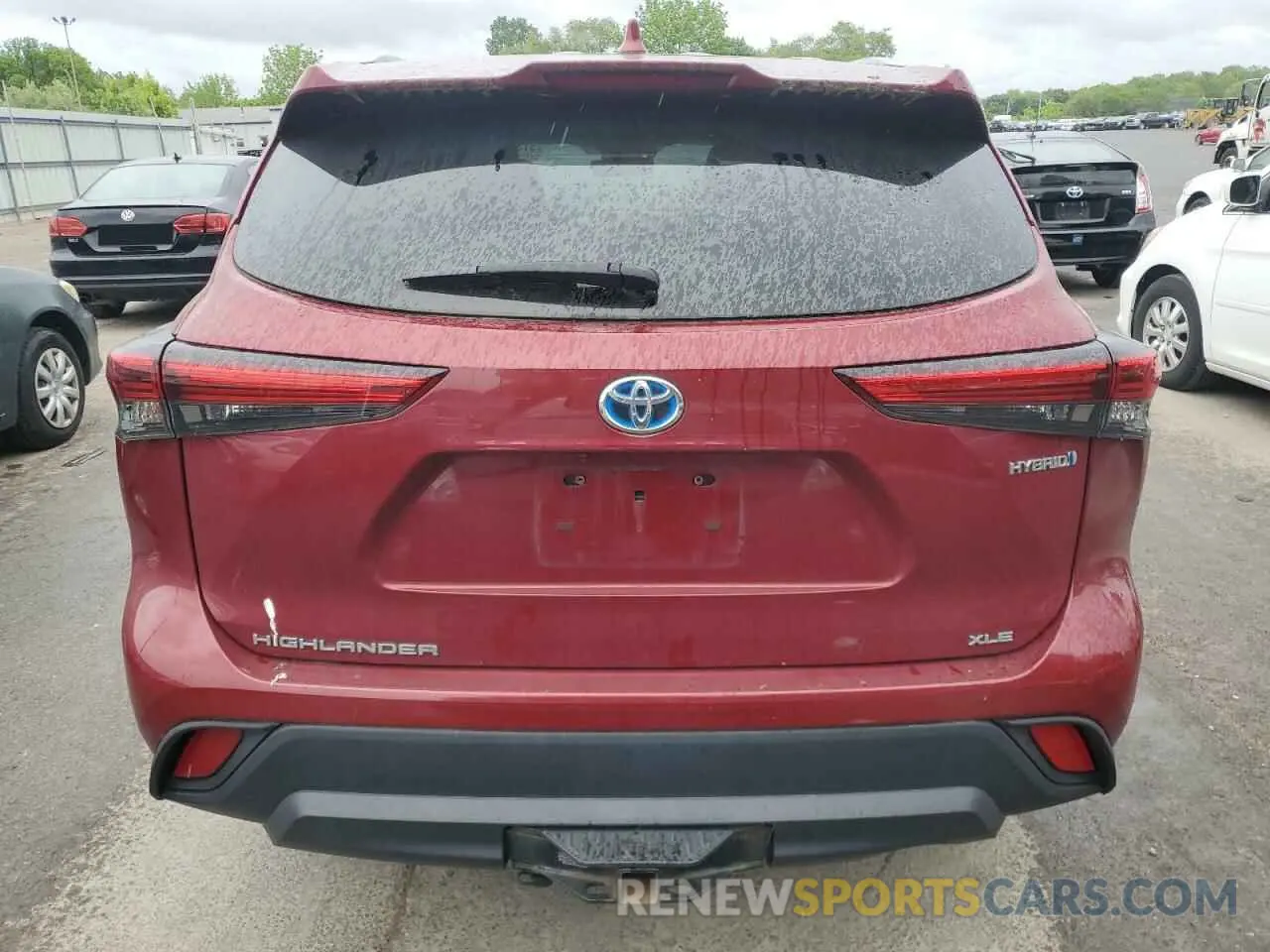 6 fotografías del automóvil dañado 5TDGBRCH1MS516174 TOYOTA HIGHLANDER 2021