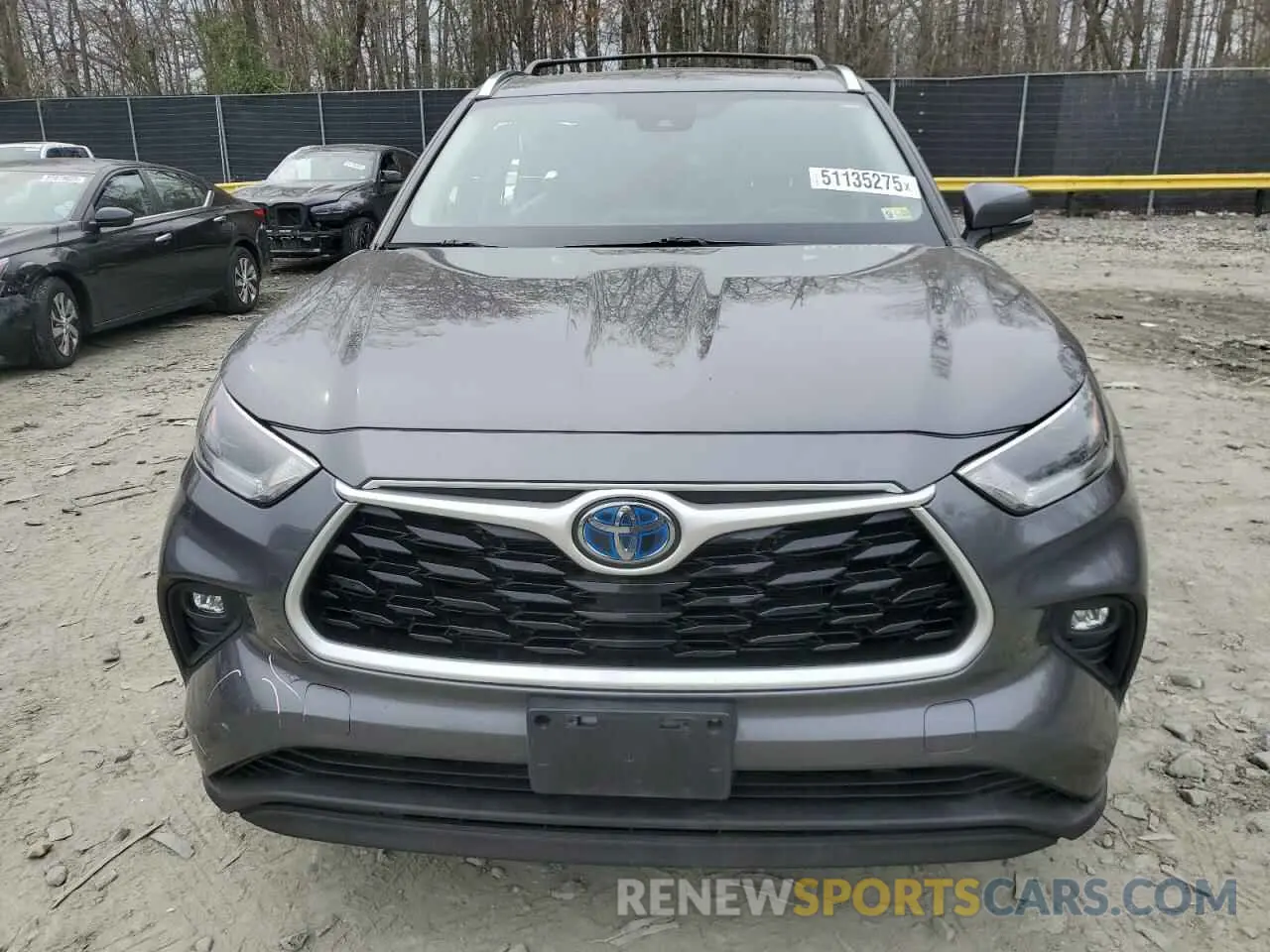5 fotografías del automóvil dañado 5TDGBRCH3MS530576 TOYOTA HIGHLANDER 2021