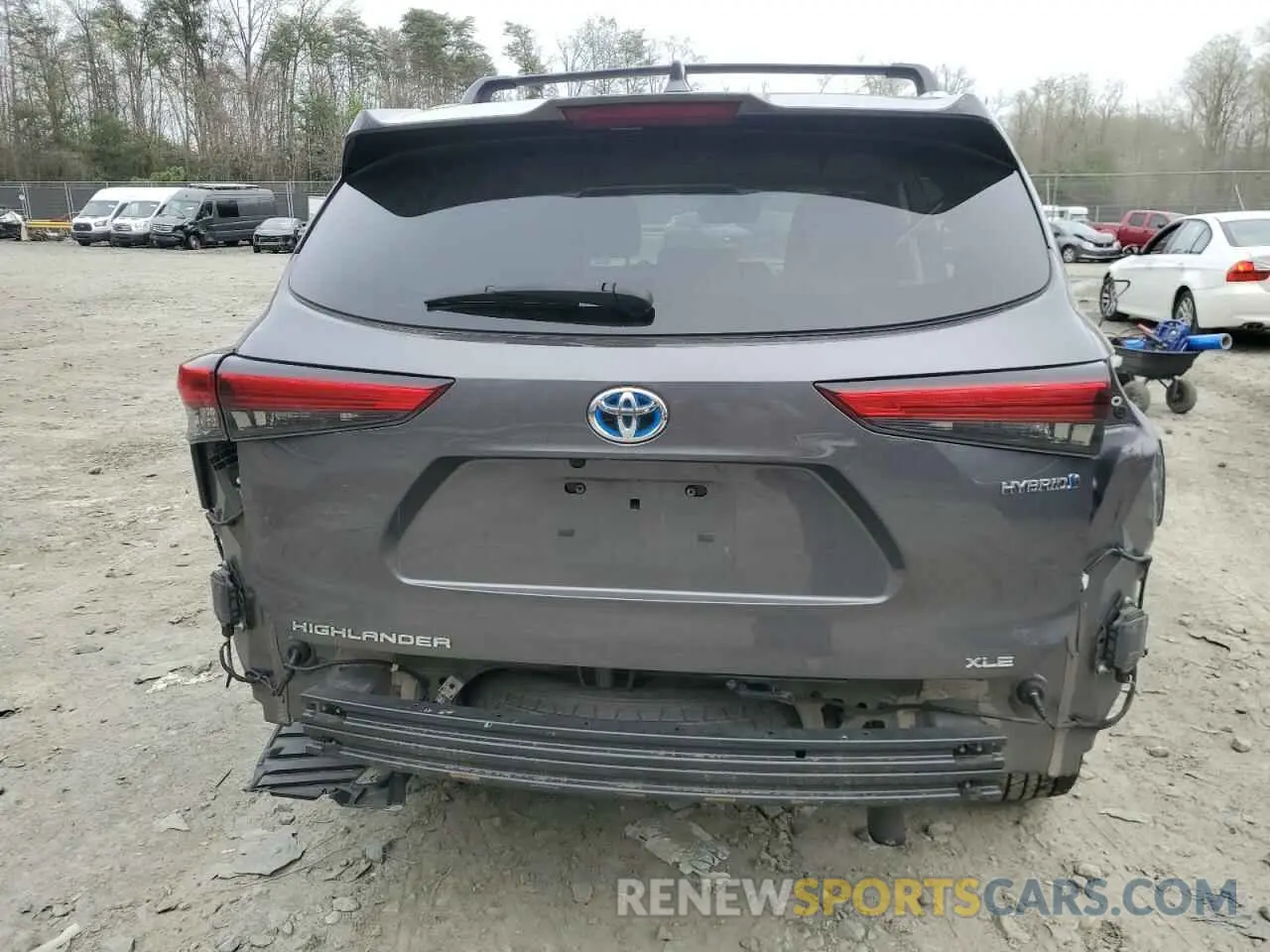 6 fotografías del automóvil dañado 5TDGBRCH3MS530576 TOYOTA HIGHLANDER 2021