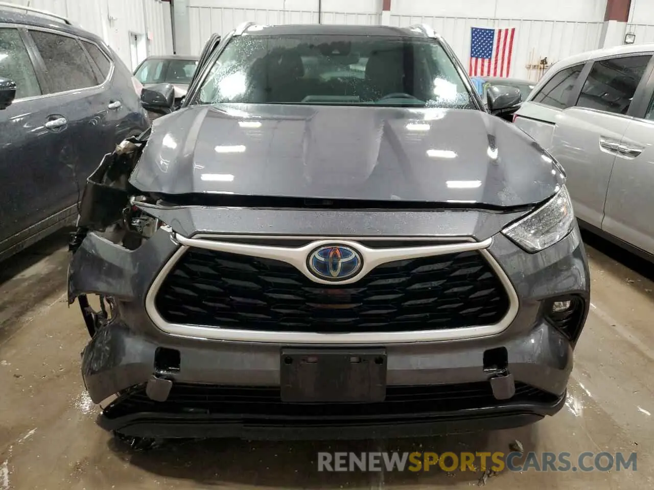 5 fotografías del automóvil dañado 5TDGBRCH5MS514749 TOYOTA HIGHLANDER 2021