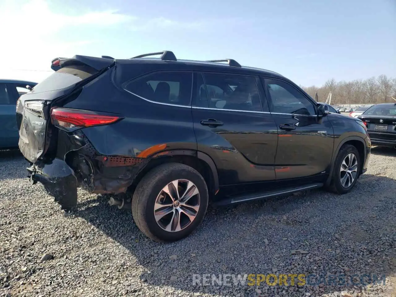 3 fotografías del automóvil dañado 5TDGBRCH6MS517997 TOYOTA HIGHLANDER 2021