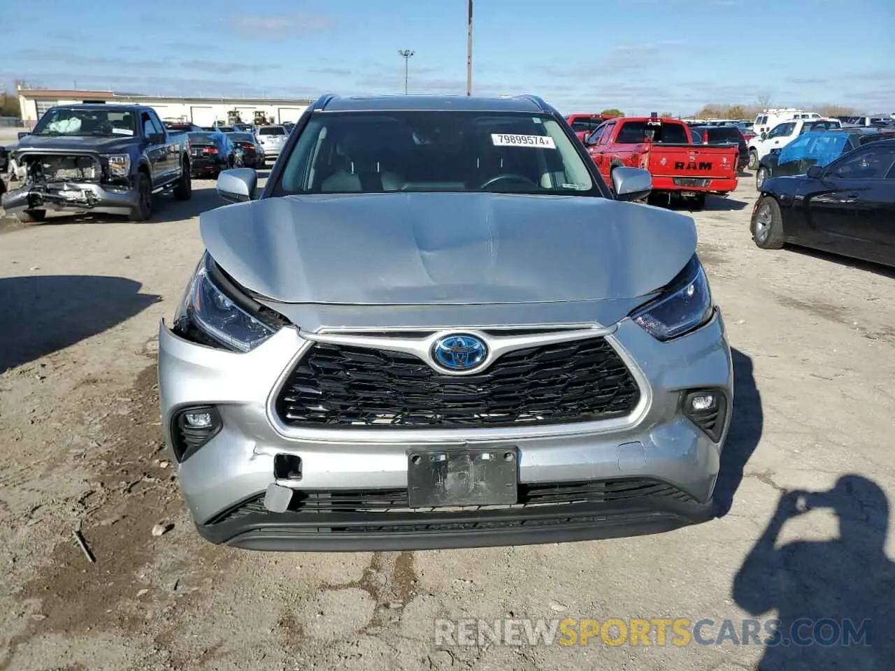 5 fotografías del automóvil dañado 5TDGBRCH6MS521161 TOYOTA HIGHLANDER 2021