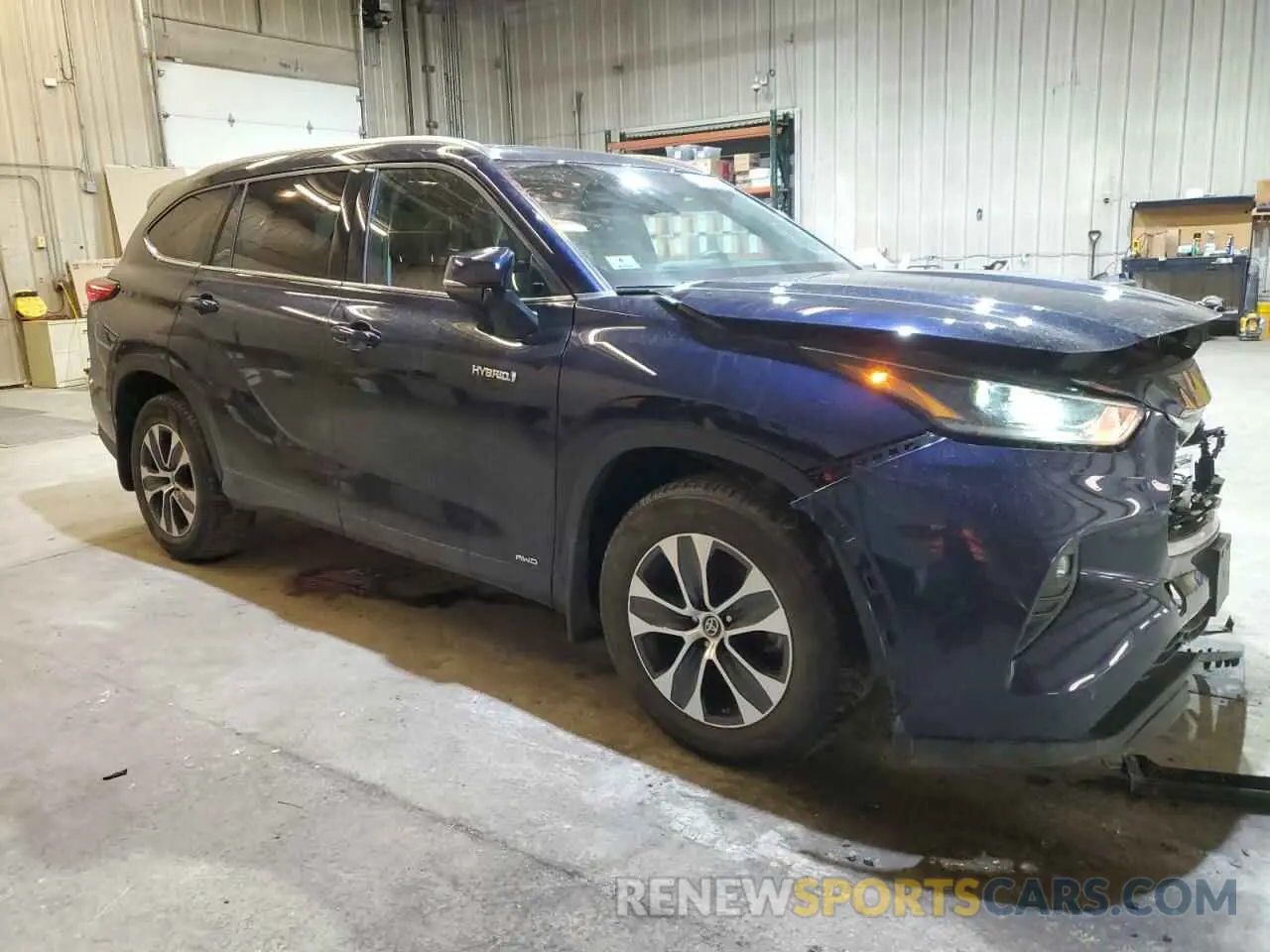 4 fotografías del automóvil dañado 5TDGBRCH6MS531074 TOYOTA HIGHLANDER 2021