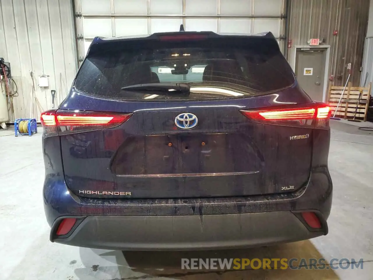 6 fotografías del automóvil dañado 5TDGBRCH6MS531074 TOYOTA HIGHLANDER 2021
