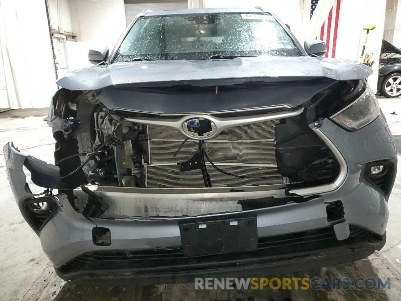 5 fotografías del automóvil dañado 5TDGBRCH7MS064974 TOYOTA HIGHLANDER 2021