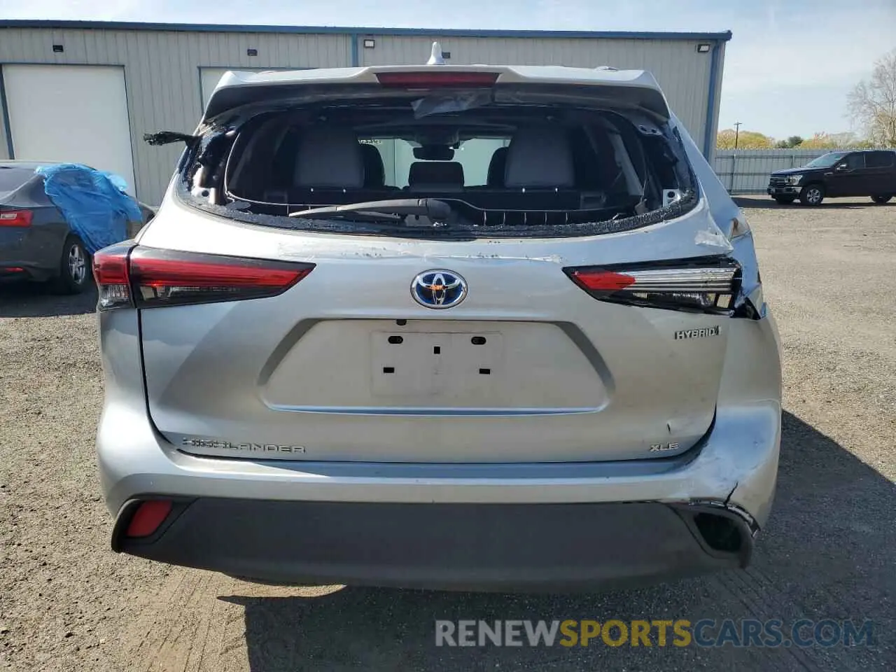 6 fotografías del automóvil dañado 5TDGBRCH8MS533456 TOYOTA HIGHLANDER 2021