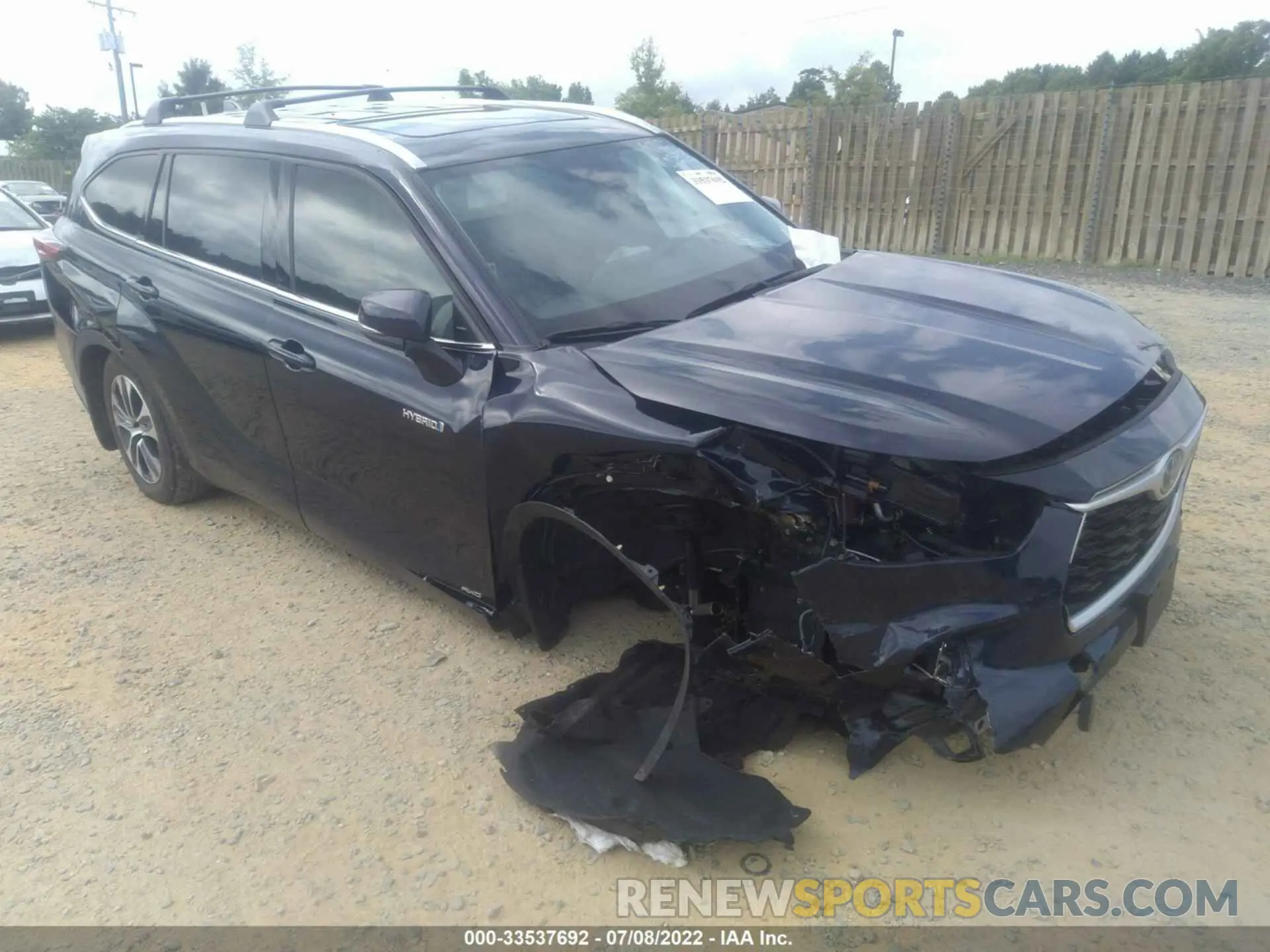 1 fotografías del automóvil dañado 5TDGBRCH9MS059162 TOYOTA HIGHLANDER 2021