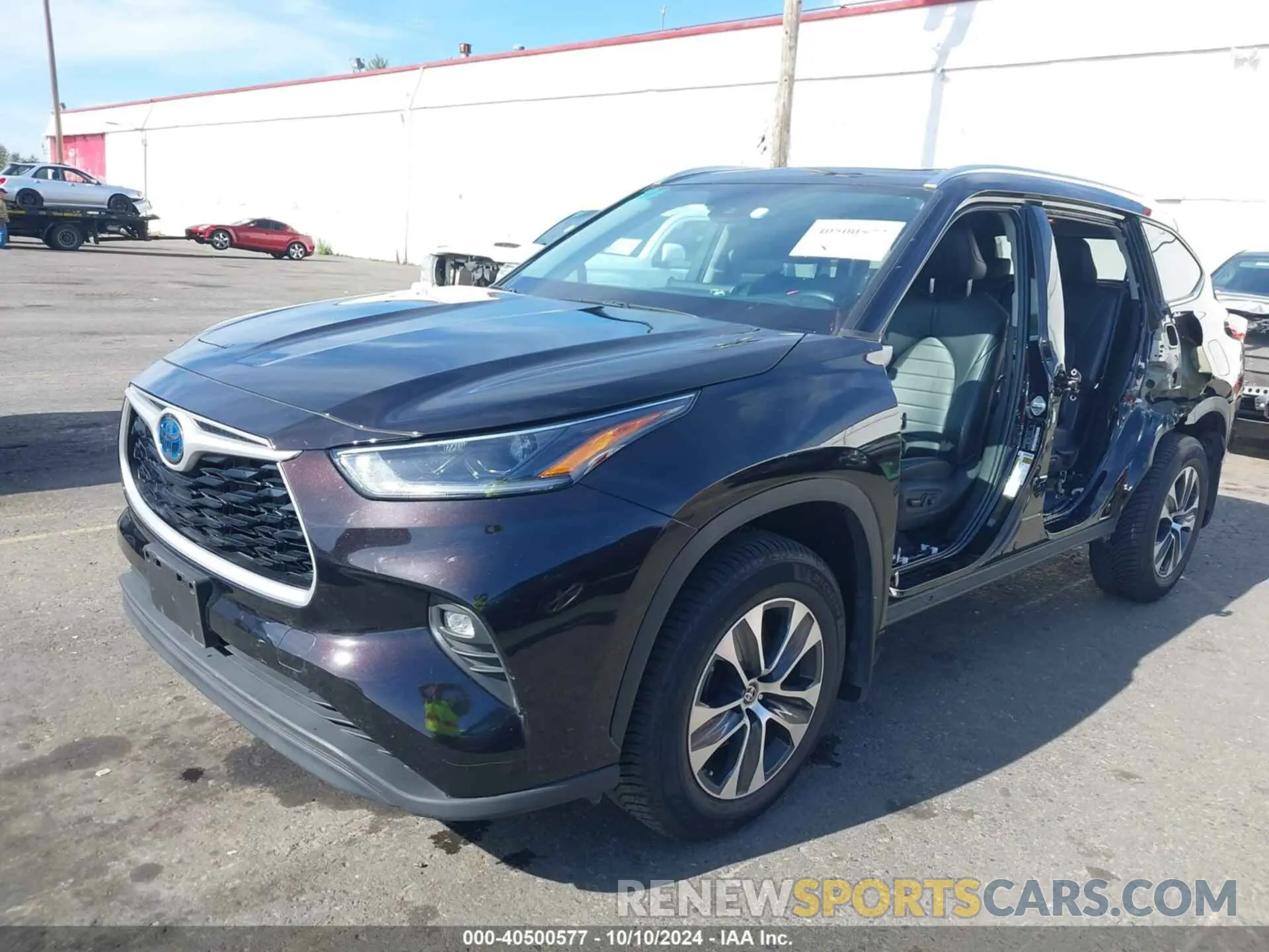 2 fotografías del automóvil dañado 5TDGBRCH9MS064653 TOYOTA HIGHLANDER 2021